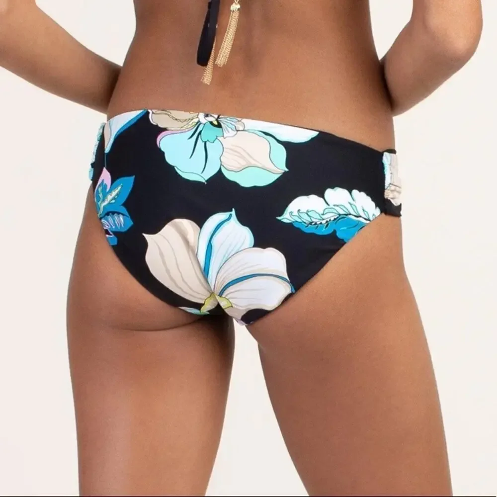 Trina Turk Flora Shirred Side Bikini Bottoms